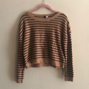 H&M striped cropped sweater